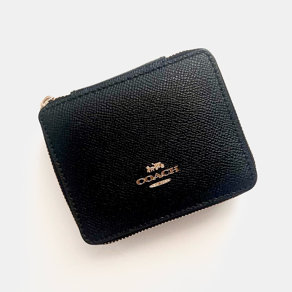 COACH Black Leather Jewelry Box